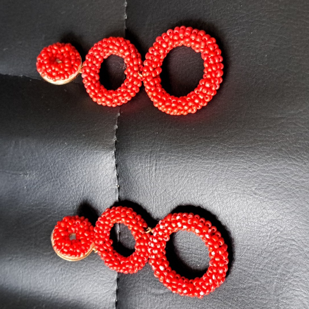 Vtg Lrg Baublebar Hoop Earrings